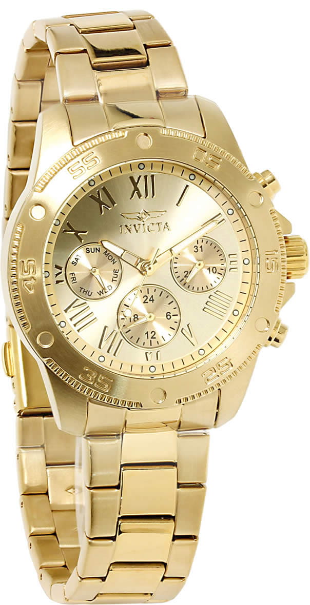 New]Untie Ladies INVICTA wild flower multi-function in biKuta 21731 WILD  FLOWER simple waterproofing divers style Gold Invicta, and is, and boil it,  and get out, and is; WATCH TOKEI Ladies - BE