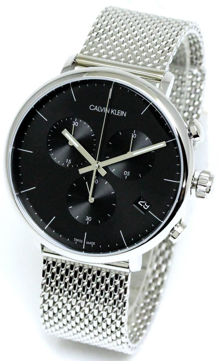 New]CK Calvin Klein Ladies High Noon Chronograph Watch Black K8M27121 - BE  FORWARD Store