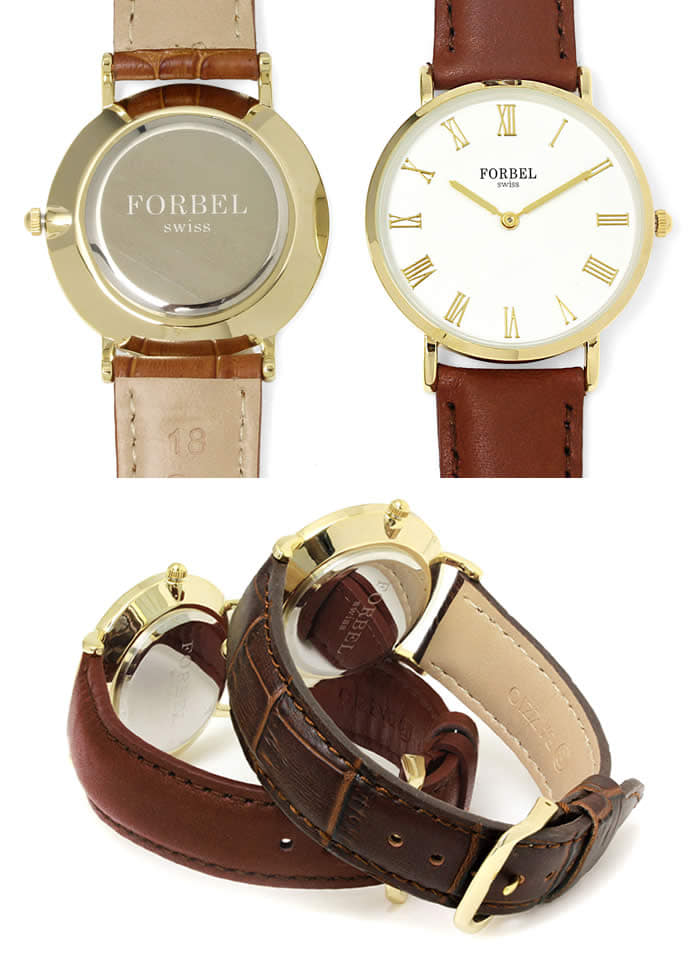 [New]Two stitches of Ladies mens leather belt leather thin clock 36mm ...