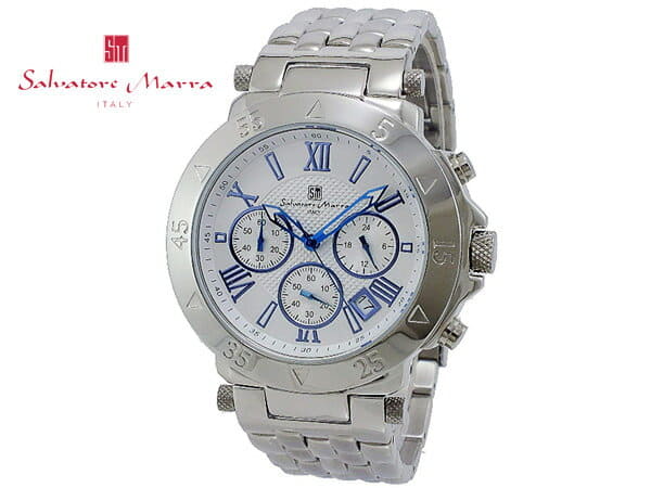 New]Salvatore Mara SALVATORE MARRA Chronograph SM8005-SSWH white 