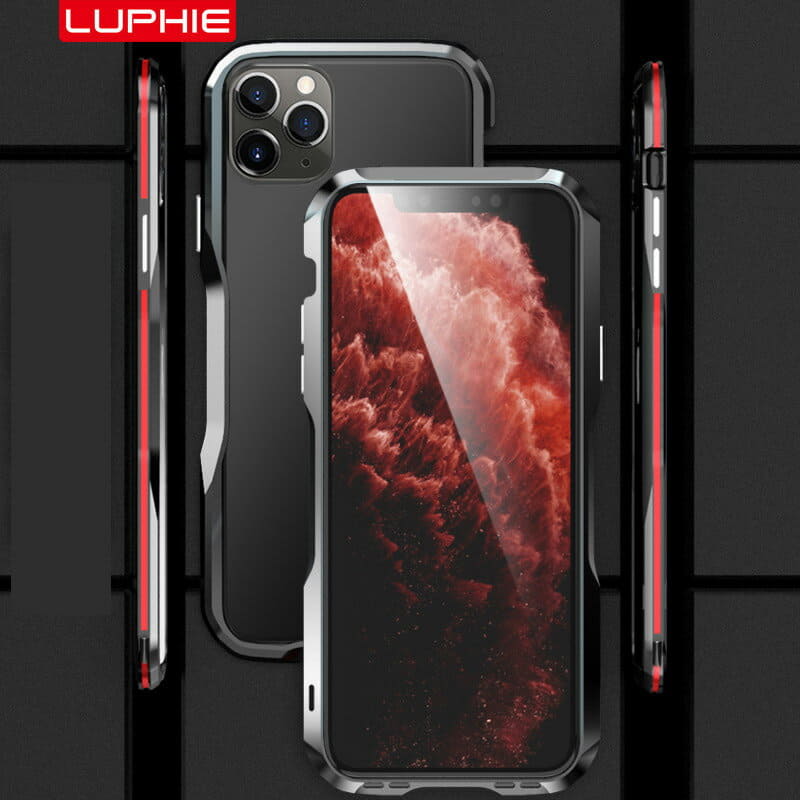 New Shock Case Iphone11 Iphone11pro Iphone11promax Case With The Aluminum Metal Bumper Case Eva Buffering Cotton With The Luphie Iphone7 A1779 Iphone8 A1906 Iphone11 221 Iphone11 Pro 215 Iphone11 Pro Max 218 Case Strap Hall Resistant Be