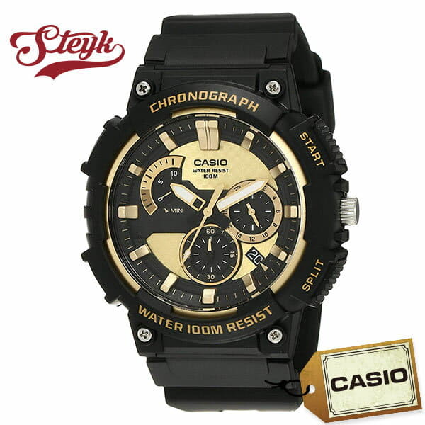 New CASIO MCW 200H 9A Casio analog STANDARD standard mens Black Gold BE FORWARD Store