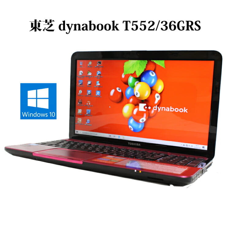 [Used]TOSHIBA TOSHIBA dynabook T552/36GRS PT55236GSHRS3 ruby rose 　 Celeron  　 4GB 　 640GB 　 15.6 type liquid crystal 　 DVD /Windows10/ wireless LAN 　  