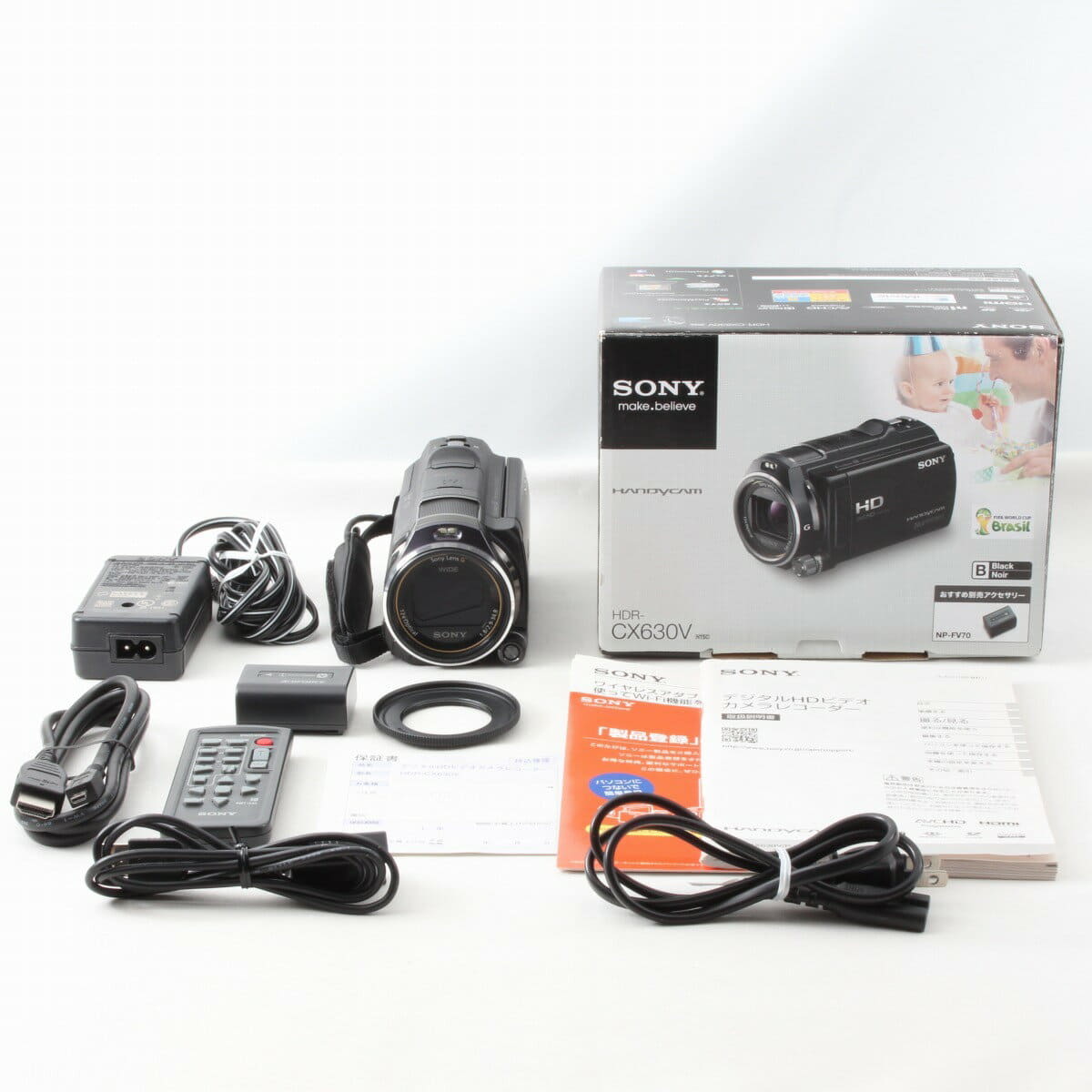 Used]Sony SONY HDR-CX630V Black accessories perfection former box