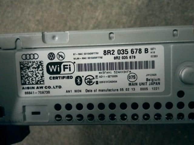 Used]Car Navigation AUDI Audi a4 2013 DBA-8KCDNF 8R2 035 678 B