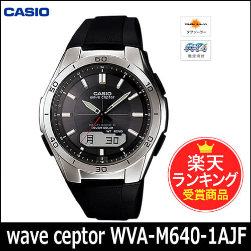 Stof plus Beweging New]CASIO/ Casio WVA-M640-1AJF wave ceptor MULTIBAND6 solar radio time  signal /WVAM6401AJF◇ - BE FORWARD Store