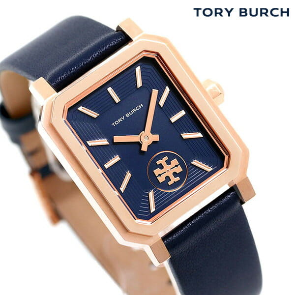 New]up to 28 times Tolly Birch Ladies clock TBW1511 TORY BURCH clock Navy  leather belt - BE FORWARD Store