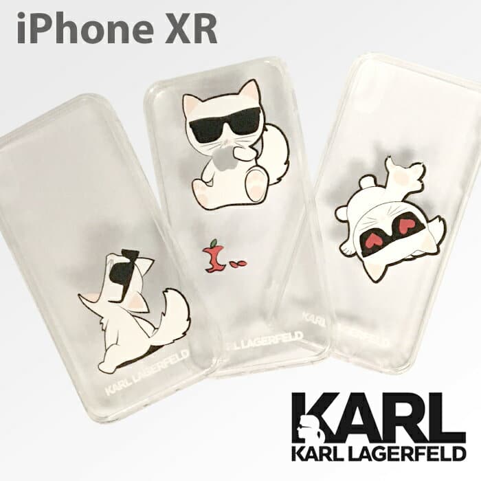 New]Karl Lagerfeld formula license product iPhoneXR back cover XR case case  TPU clear back cover wireless charge correspondence cat nekoshupetto  foreign countries KARL LAGERFELD - BE FORWARD Store