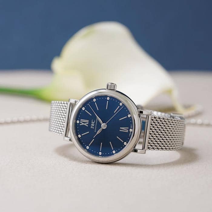New]latest for 2,019 years IWC port fino automatic 34 12P diamond blue  Stainless breath IW357404 IWC Ladies - BE FORWARD Store