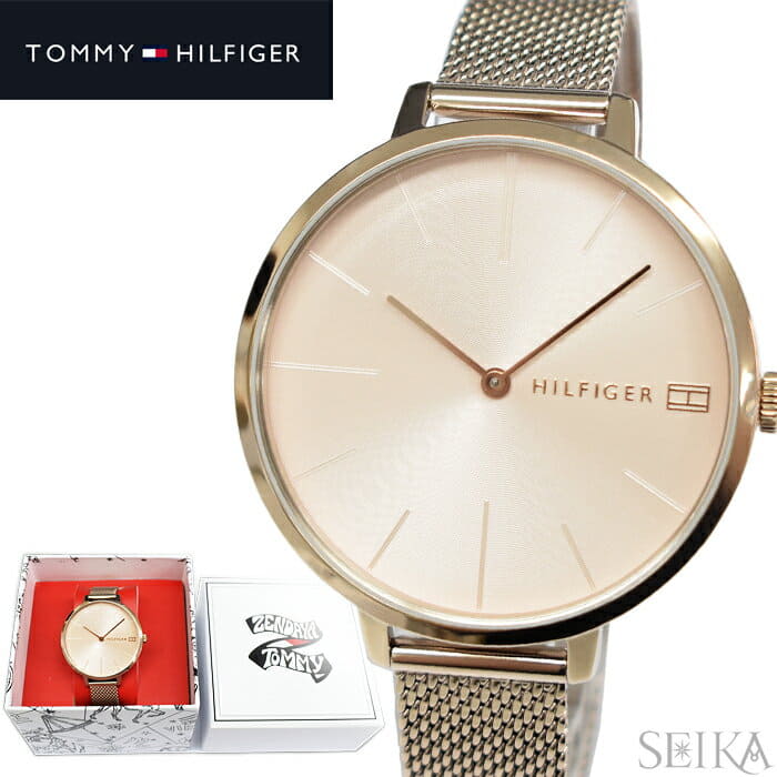 New]tomihirufiga TOMMYHILFIGER 1782165 (321) clock Ladies pink Gold mesh  TOMMY X ZENDAYA collection - BE FORWARD Store