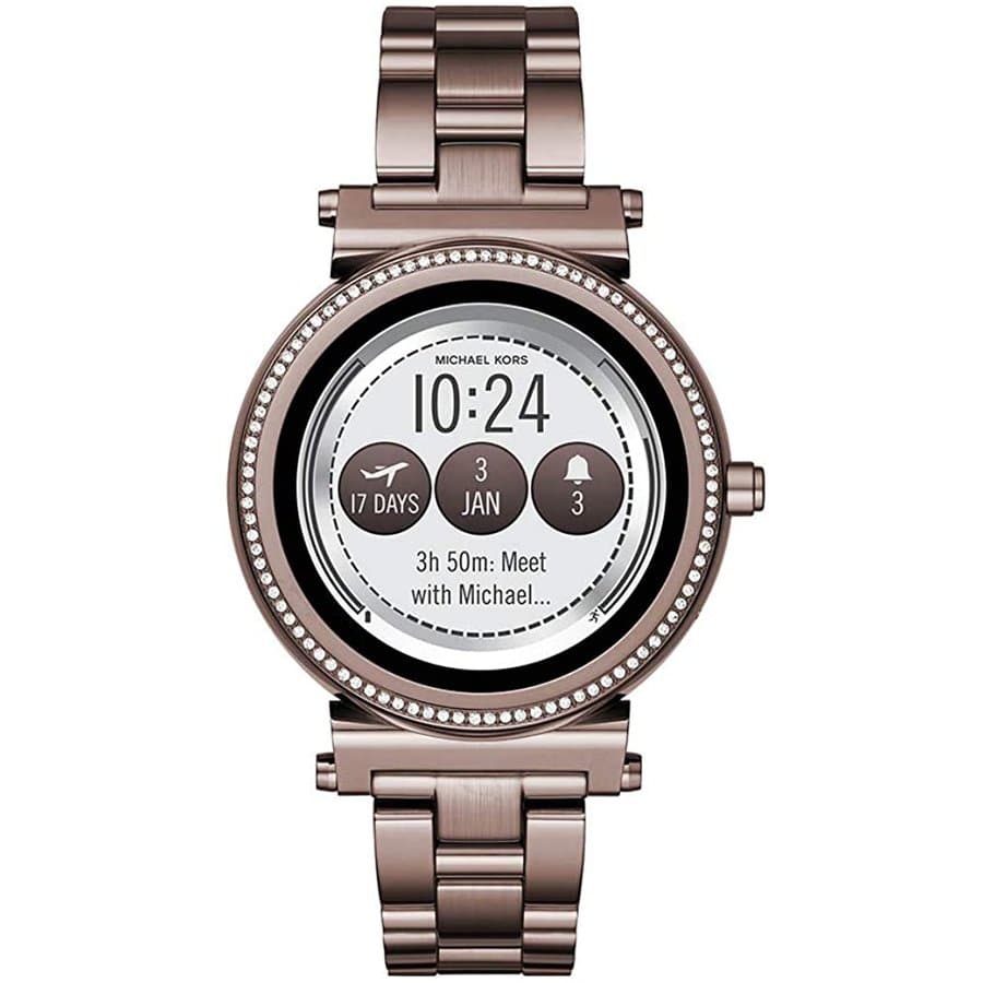 New Michael Kors smart Ladies brown Michael Kors MKT5030 ACCESS Sofie clock BE FORWARD Store