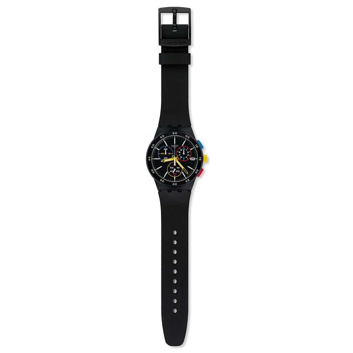 Olympics Swatch Watch Said Aoutia Sez101 Chrono Plastic Black Case 1984 La  4j 54362087049 | eBay