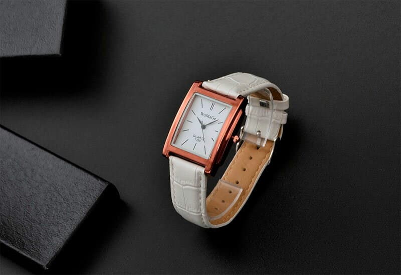 [New]Corner type square minimum design simple mens Ladies Quartz watch ...