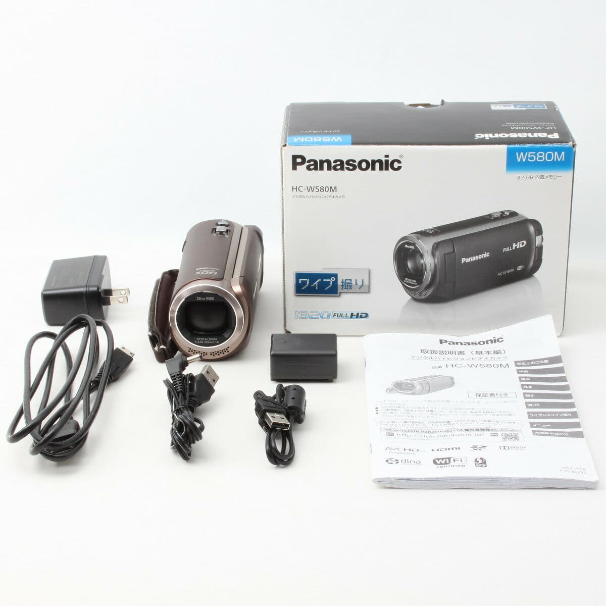Used]Panasonic Panasonic HC-W580M brown former box equipped with  accessories ◇29477 - BE FORWARD Store