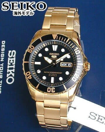 New It is 1000 in It is a new member of society on SEIKO SEIKO SEIKO 5 five SNZF22J1 gold Gold Automatic winding mens clock metal birthday until 9 59 BE FORWARD Store