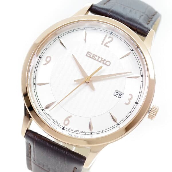 New]SEIKO SEIKO mens SGEH88P1 quartz white brown - BE FORWARD Store
