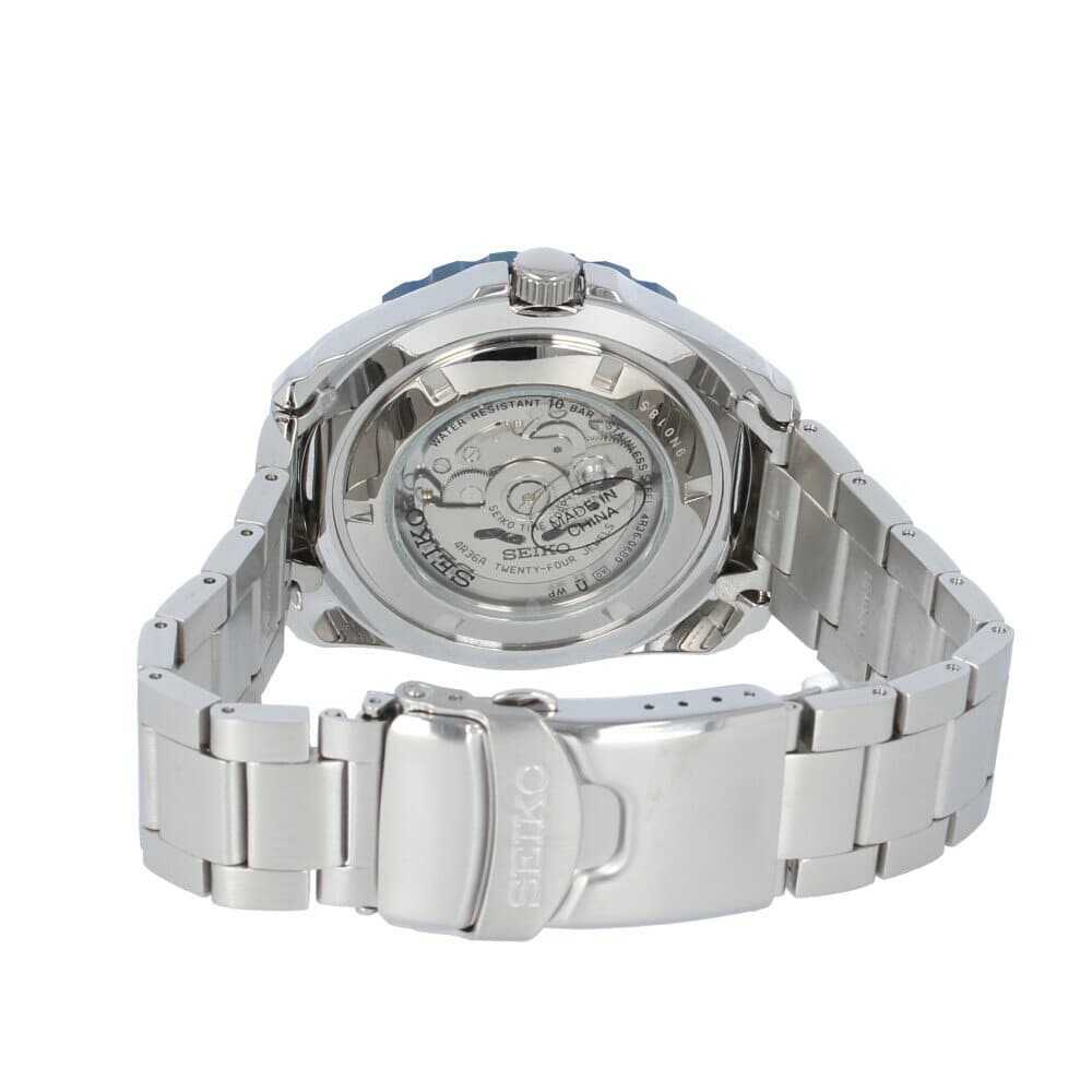 New SEIKO 5 SPORTS SEIKO five SRPB37K mens automatic Automatic winding machine type Sten lesbian silver blue skeleton back BE FORWARD Store