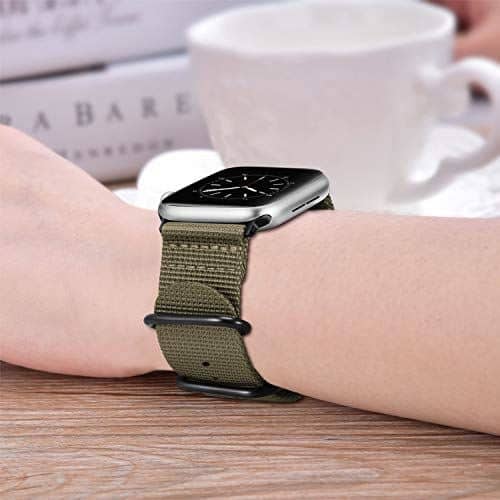 New]For Apple Watch band, Fintie knitting nylon clock band apple exchange  strap iWatch Apple Watch Series 5, Series 4 44mm, Series 3 Series 2 Series  1 42mm 44mm for 42mm (khaki) - BE FORWARD Store