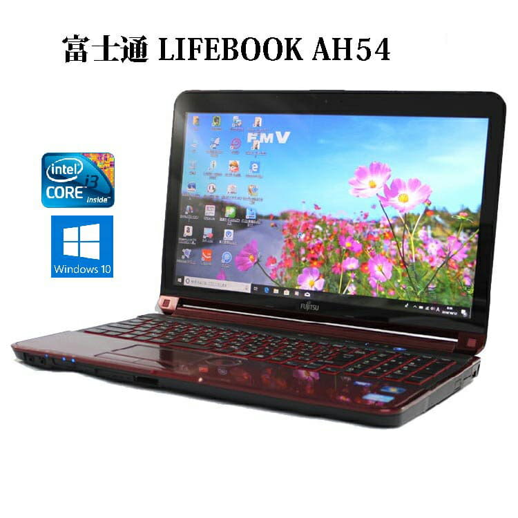 Used]Fujitsu FUJITSU LIFEBOOK AH series AH54/E FMVA54ER Garnet red