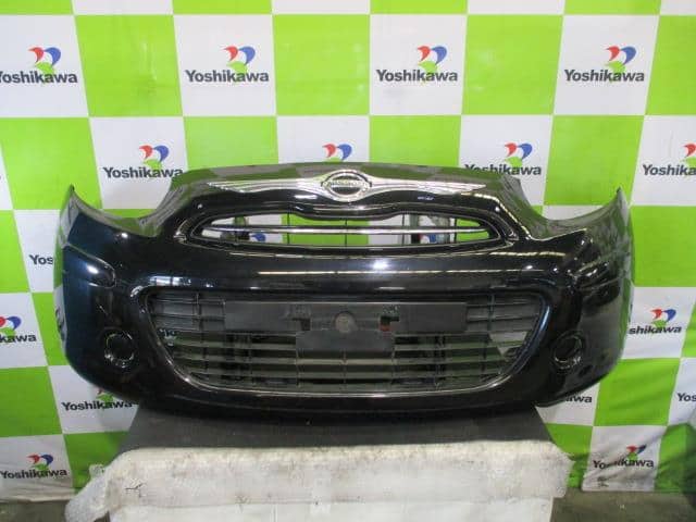 Used]March K13 Front Bumper Assy 620221HJ0H - BE FORWARD Auto Parts