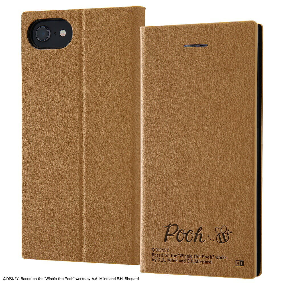 New Iphonese2 Case Disney Character Notebook Type Case Shock Notebook Type Leather Case Side Magnet Winnie The Pooh Second Generation Se2 Second Generation Mickey Iphone8 8 Iphone7 7 Coverlay Out Rayout Ray