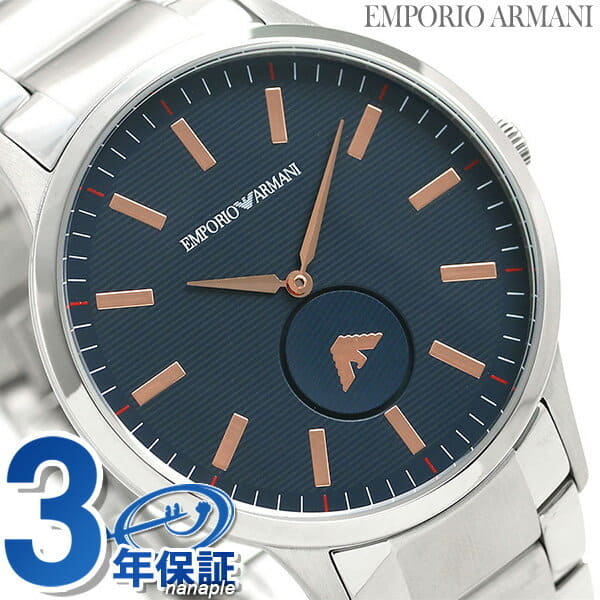 New up to 27 times Armani clock mens Small second 43mm AR11137 EMPORIO ARMANI Emporio Armani Navy BE FORWARD Store