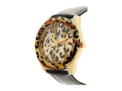 New]fob watch Temptress W0455L2 - Gold/Animal Print/Black for the gesu  GUESS Ladies - BE FORWARD Store