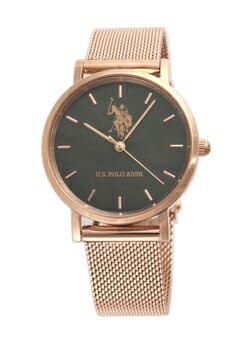 New US POLO ASSN US Polo US 4A BRG USPA WATCH clock Ladies Black
