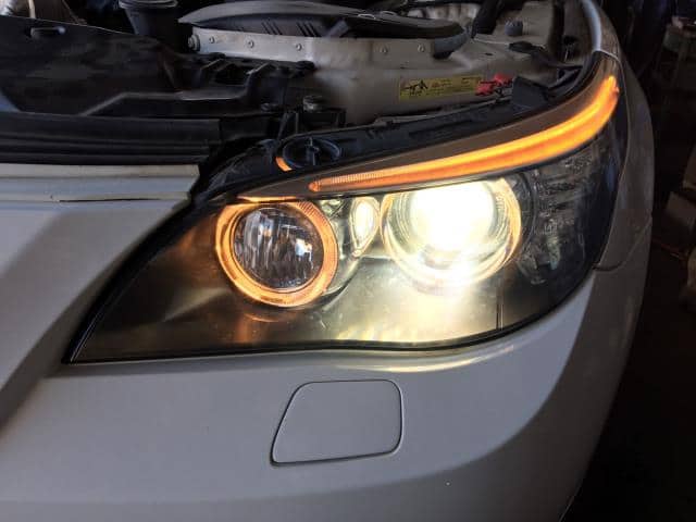 Used]BMW E60 5 Series NU25 Left Headlight - BE FORWARD Auto Parts