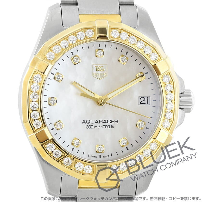 New]TAG HEUER Aqua racer 300m waterproofing diamond Ladies TAG Heuer WAY1353 .BD0917 - BE FORWARD Store