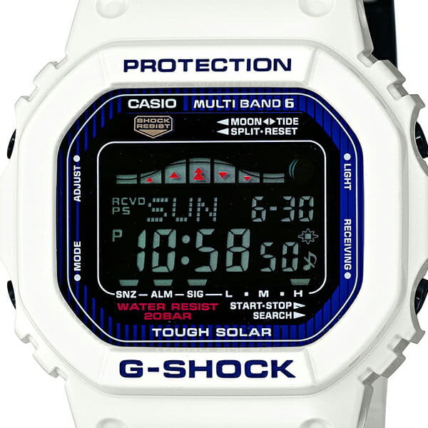 New]G-SHOCK G-LIDE G ride GWX-5600C-7JF mens Electric wave solar digital  tide graph moon data square white BE FORWARD Store