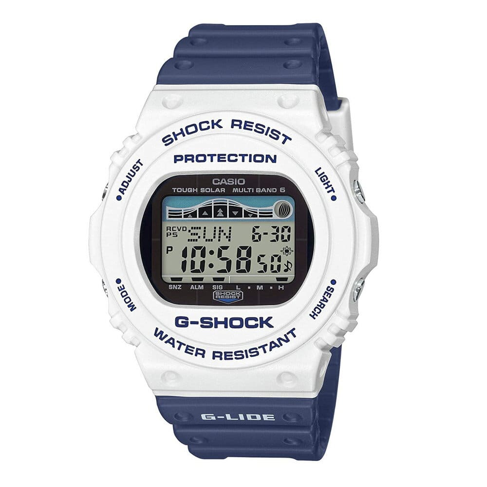 New G Shock Casio G Shock Casio G Lide Multi 6 Electric Wave Solar M Gwx 5700ss 7jf Blue White 0 Giftwrapping Be Forward Store