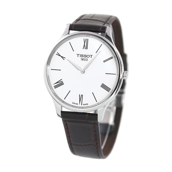 Tissot T-Classic Tradition T063.409.16.058.00 - Orologio Quarzo Uomo In Acciaio, Quadrante Nero, Vetro Zaffiro