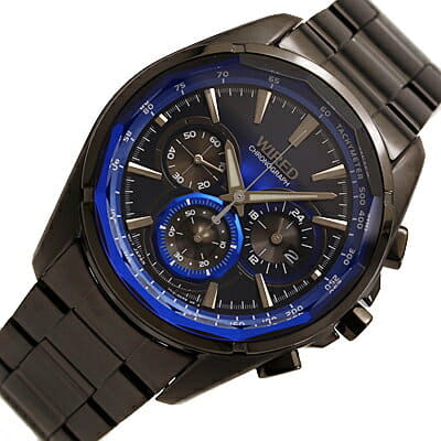 SEIKO WIRED 腕時計 AGAV102 New]SEIKO SEIKO WIRED wired AGAV102 mens blue-black reflection