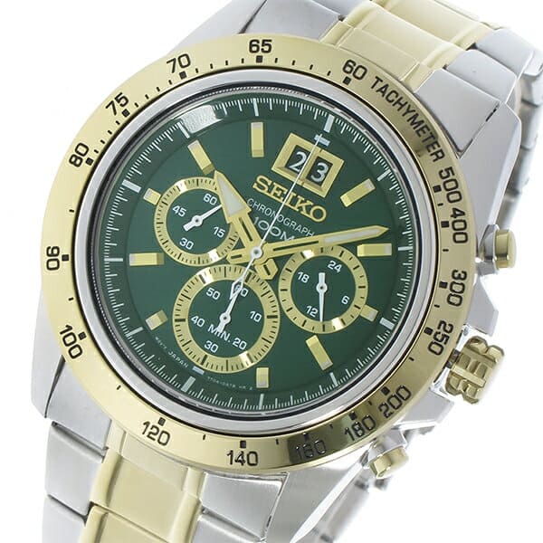 Seiko chronograph 2024 100m green