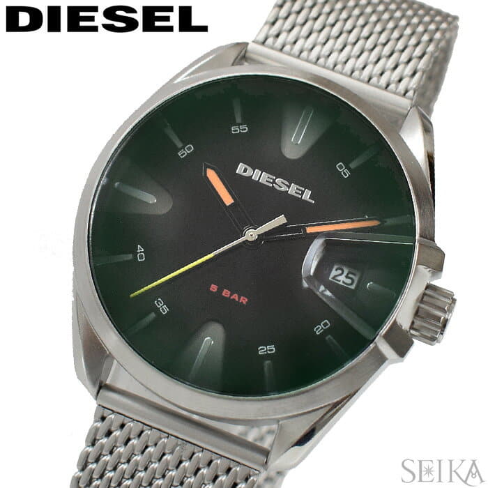 New]Write ; and five years The that diesel clock DIESEL DZ1897 MS9 M S nine  Black mesh is black - BE FORWARD Store