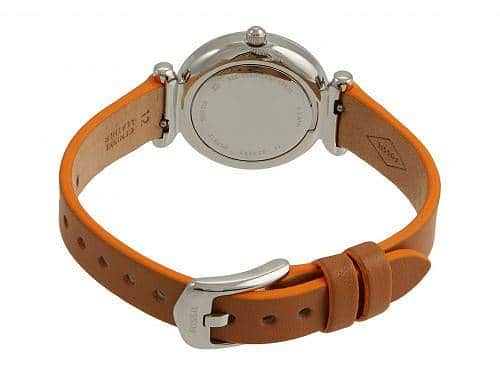 New fob watch Carlie Mini Three Hand Leather Watch ES4835 Silver Brown Leather for the Fossil Fossil Ladies BE FORWARD Store