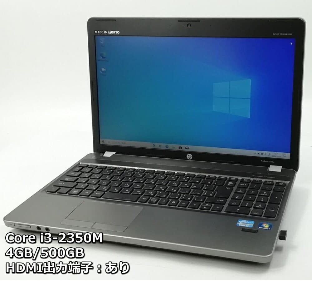 Used]HP ProBook 4530s Core i3-2350M memory 4GB HDD500GB