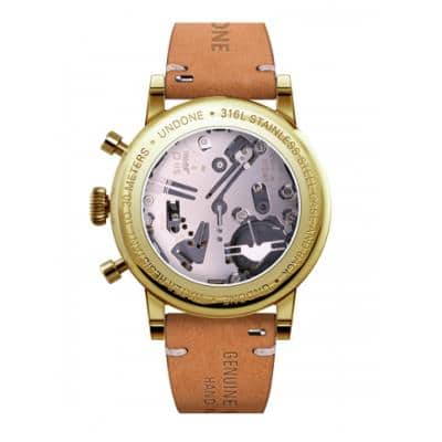 New UNDONE URBAN Skipper machine Quartz watch Gold PVD coating
