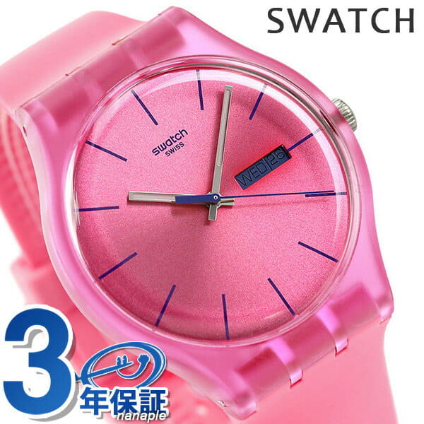 New]is up to 27 times in all article Swatch SWATCH Nugent pink label 41mm  mens Ladies SUOP700 pink - BE FORWARD Store