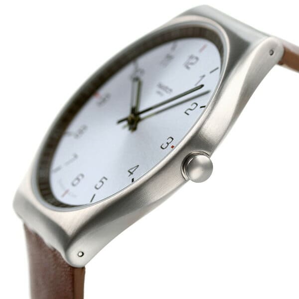 New is up to 27 times in all article Swatch SWATCH skin 42mm mens Ladies SS07S108 Silver X brown