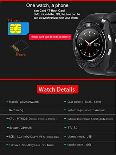 smartwatch v8 mtk6261