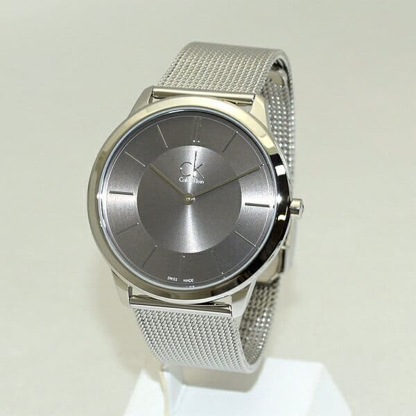 New Calvin Klein CK Calvin Klein clock K3M21124 gray Silver breath mens quartz BE FORWARD Store