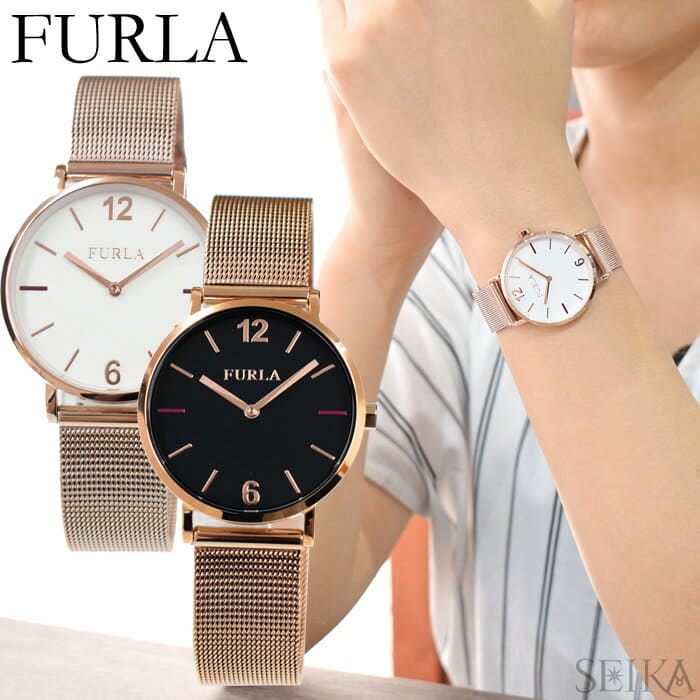 New Write and five years The that this is pink Gold of the FURLA FURLA GIADA R4253108514 37 R4253108516 38 clock Ladies pink Gold mesh 33mm Rose Gold is thin BE FORWARD Store