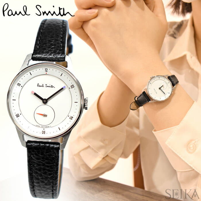 New]Write ; and five years Paul Smith PAUL SMITH BZ1-919-10(16) Church  Street mini clock Ladies Black leather - BE FORWARD Store
