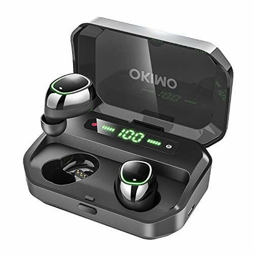 [New]OKIMO Bluetooth earphone LED display wireless earphone Hi-Fi ...