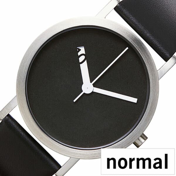 Montre Homme Normal Timepieces Extra Normal Grande – Quartz, Acier Inox, Bracelet Cuir Noir