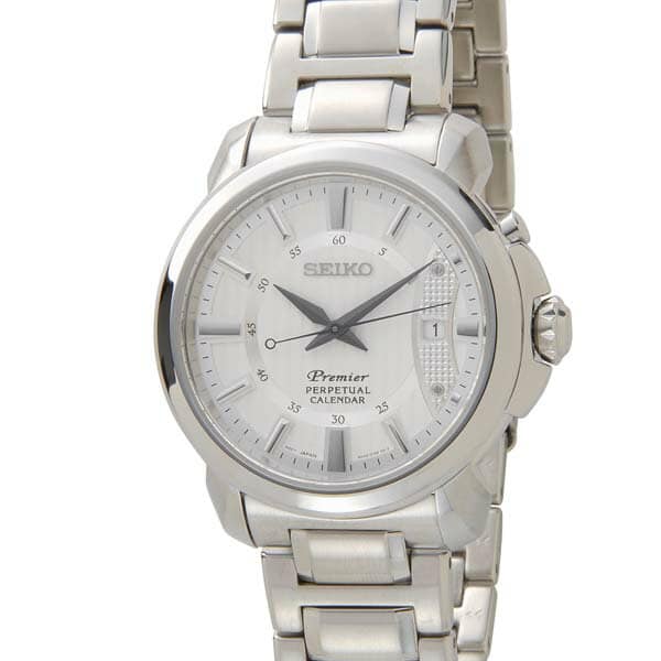 New SEIKO Seiko pull Mie mens SNQ155P1 Premier quartz white BE
