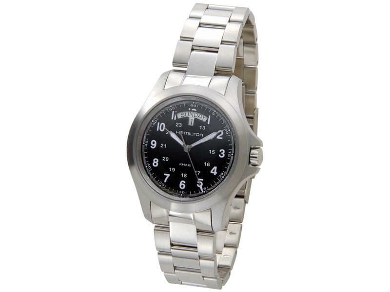 New HAMILTON mens H64451133 Khaki Field King khaki field King clock BE FORWARD Store
