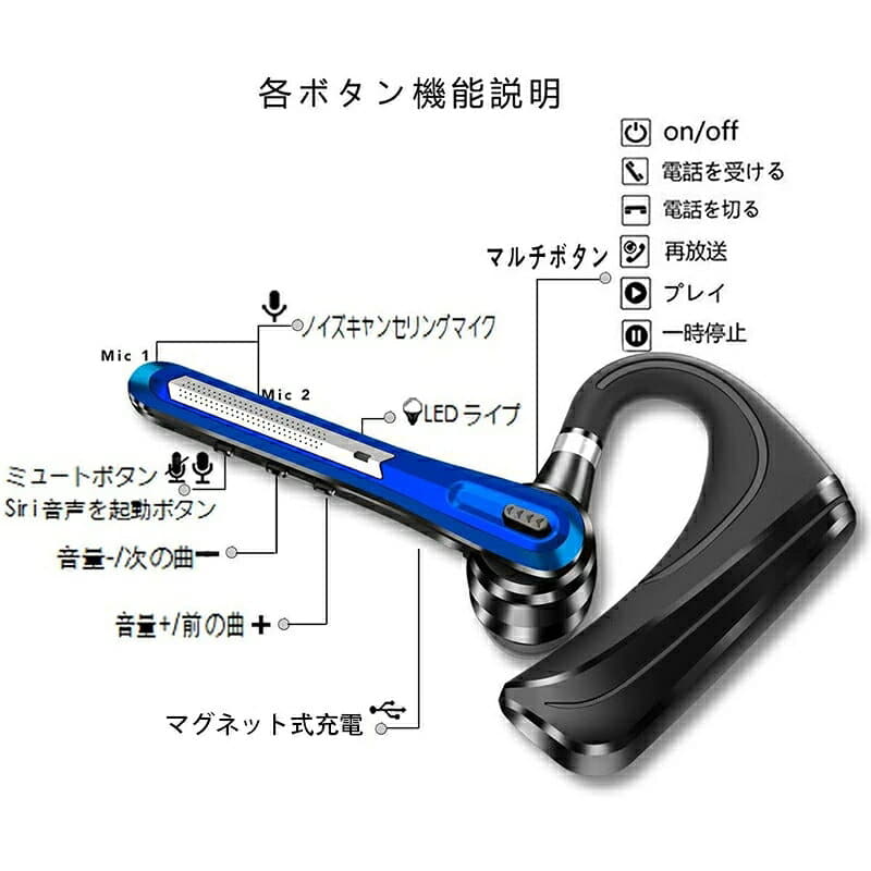 New Earphone Wireless Earphone Bluetooth Headset 5 0 Wireless Bluetooth Bluetooth Headset Ear Cover Hands Free Call Right And Left Ear Combined Use Microphone Boom Japanese Sound Android Adaptive Noise Canceling Double Microphone Incorporation Be